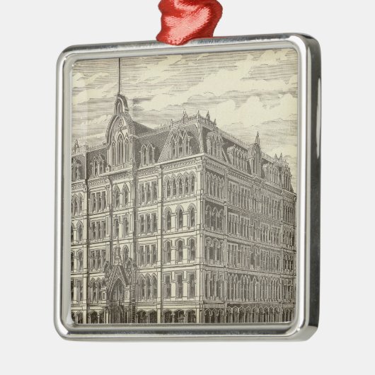 Das lakeside-Gebäude, Chicago Silbernes Ornament (Links)