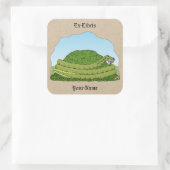 Das Lambton-Worm-Buchzeichen Quadratischer Aufkleber (Tasche)