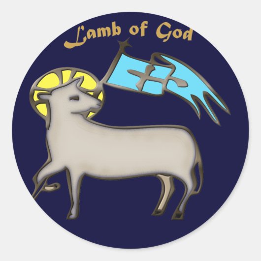 Das Lamm des GOD... Sticker. Runder Aufkleber (Vorderseite)