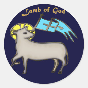 Das Lamm des GOD... Sticker. Runder Aufkleber