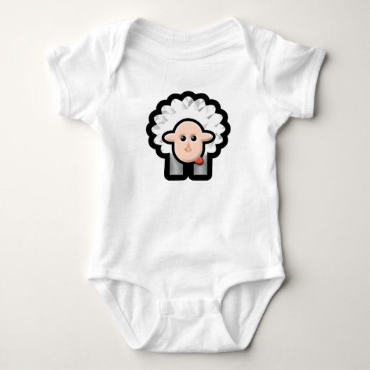 Das Lamm fließt Baby Strampler (Vorderseite)