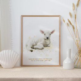 Das Lamm Gottes illustriert das Kinderzimmer der K Poster