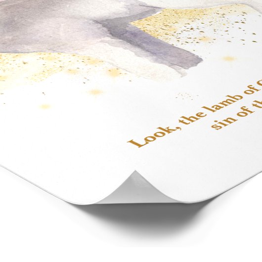 Das Lamm Gottes illustriert das Kinderzimmer der K Poster (Ecke)