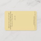 Das Lamm und die heilige Kreuzung Visitenkarte (Rückseite)