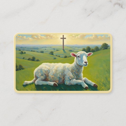 Das Lamm und die heilige Kreuzung Visitenkarte (Vorderseite)