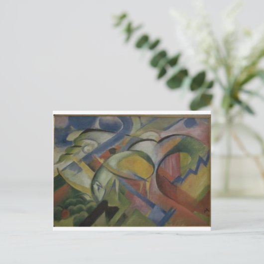 Das Lamm von Franz Marc Postkarte (Stehend Vorderseite)