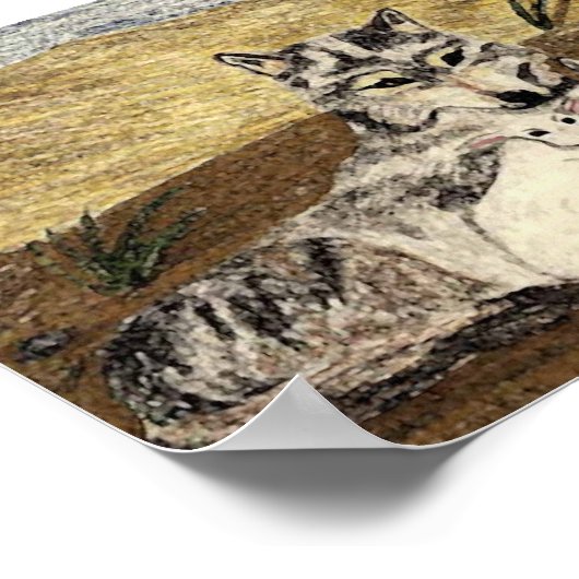 Das Lamm wird sich mit dem Wolf hinlegen Poster (Ecke)