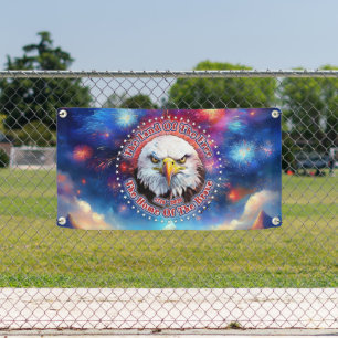 Das Land der Freien Home Brown Eagle Feuerwerk M Banner