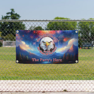 Das Land der Freien Home Brown Eagle Feuerwerk M Banner