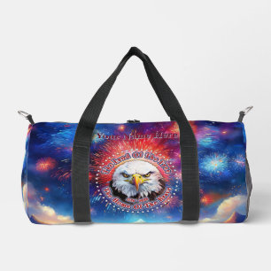 Das Land der Freien Zuhause Brauner Adler Feuerwer Duffle Bag