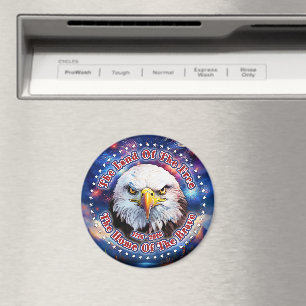 Das Land der Freien Zuhause Brauner Adler Feuerwer Magnet