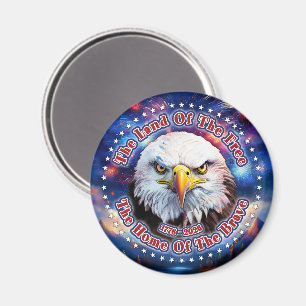 Das Land der Freien Zuhause Brauner Adler Feuerwer Magnet