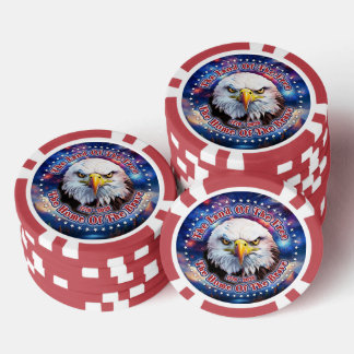 Das Land der Freien Zuhause Brauner Adler Feuerwer Pokerchips