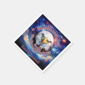 Das Land der Freien Zuhause Brauner Adler Feuerwer Serviette (Ecke)