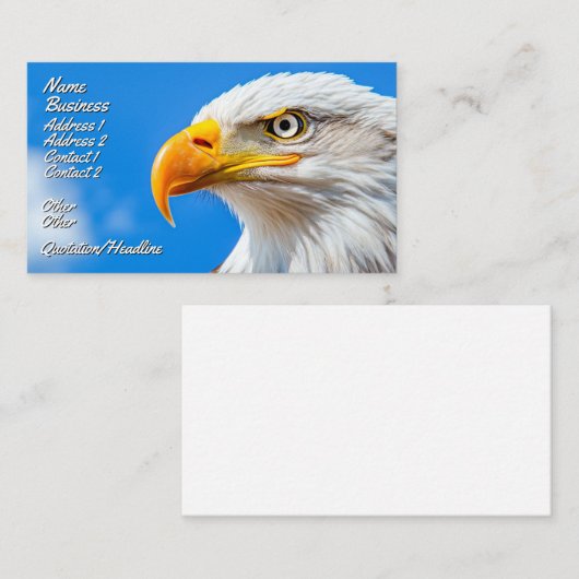 Das Land der Freien, Zuhause der Tapferen Visitenkarte (Vorne/Hinten)