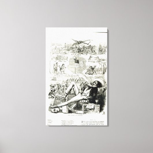 Das Land der Freiheit" Leinwanddruck (Vorderseite)