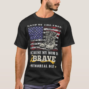 Das Land der Freiheit meine Mama ist tapfer Gedenk T-Shirt