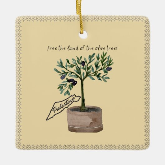 Das Land der Olivenbäume Keramikornament (Vorderseite)