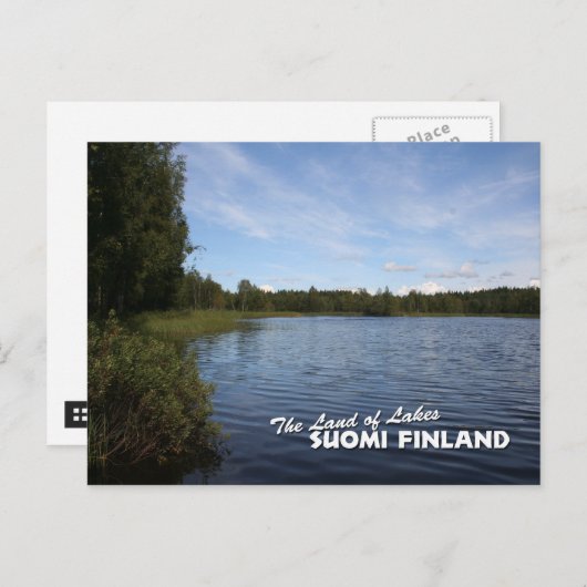 Das Land der Seen: Suomi Finnland Postkarte (Vorne/Hinten)