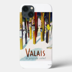 Das Land des Sonnenscheins - Skis stehend im Case-Mate iPhone Hülle