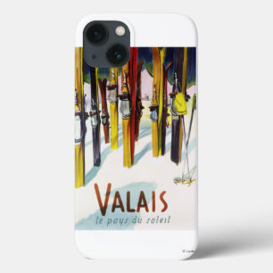 Das Land des Sonnenscheins - Skis stehend im Case-Mate iPhone Hülle