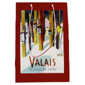 Das Land des Sonnenscheins - Skis stehend im Mittlere Geschenktüte (Vorderseite)