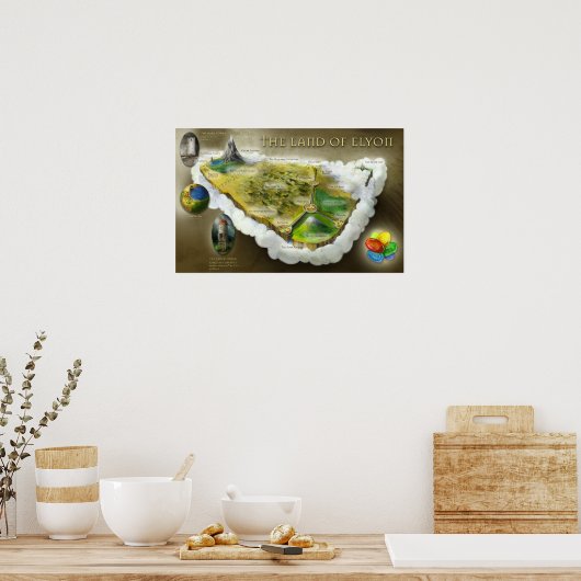 Das Land Elyon | Map Poster (Küche)