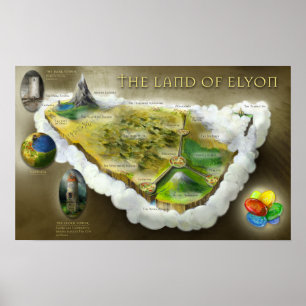 Das Land Elyon   Map Poster