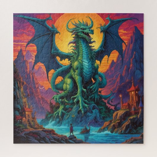 Das Land ist der Drache Puzzle (Vertikal)