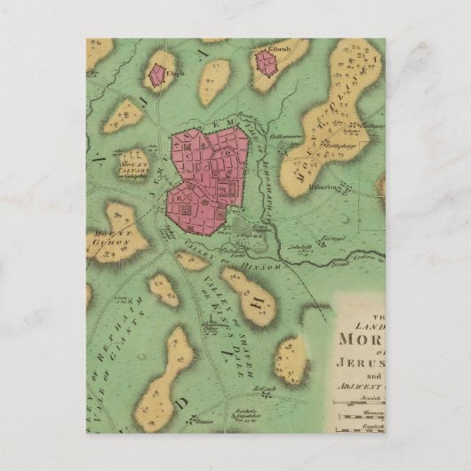 Das Land Moriah oder Jerusalem Postkarte (Vorderseite)