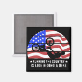 Das Land zu laufen ist wie ein Fahrrad zu fahren Magnet (Vorderseite/Rückseite)