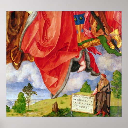 Das Landauer Altarpiece, der Allerheilige Tag Poster (Vorne)