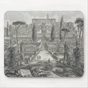 Das Landhaus d'Este bei Tivoli (Stich) Mousepad