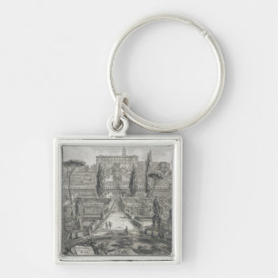 Das Landhaus d'Este bei Tivoli (Stich) Schlüsselanhänger