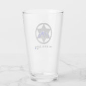 Das ländliche Abzeichen-Pint-Glas Glas (Rückseite)