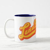 Das LANDUMSCHLOSSENE! Skript-übergroße Tasse (Links)