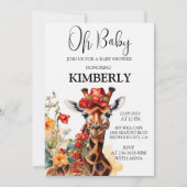 Das lange Neck Giraffe Einladung (Vorderseite)