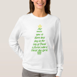 Das lange Sleeved Weihnachten der Frauen T-Shirt
