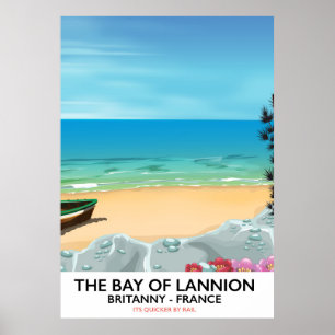 Das Lannion-Bay Frankreich Reiseplakat Poster