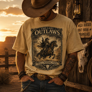Das Last Outlaws Vintage Western Tee