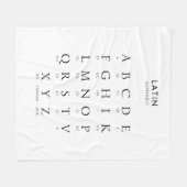 Das lateinische Alphabet Fleecedecke (Vorderseite (Horizontal))