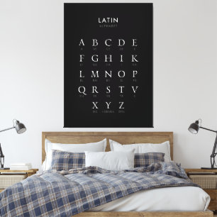 Das lateinische Alphabet Leinwanddruck