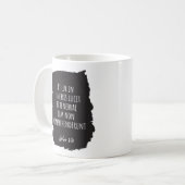 Das lateinische Evangelium Licht strahlt in der Du Kaffeetasse (Vorderseite Links)