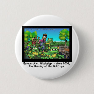 Das Laufen der Bullfrosch-Funny-Geschenke/Sammlers Button