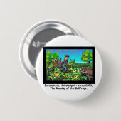 Das Laufen der Bullfrosch-Funny-Geschenke/Sammlers Button (Vorne & Hinten)