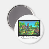 Das Laufen der Bullfrosch-Funny-Geschenke/Sammlers Magnet (Vorderseite/Rückseite)