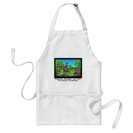 Das Laufen der Bullfrosch-Funny-Geschenke/Sammlers Schürze (Vorne)