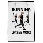 Das Laufen hebt meine Stimmung ab Mittlere Geschenktüte (Vorderseite)