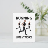 Das Laufen hebt meine Stimmung ab Postkarte (Stehend Vorderseite)