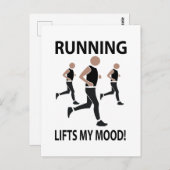Das Laufen hebt meine Stimmung ab Postkarte (Vorne/Hinten)